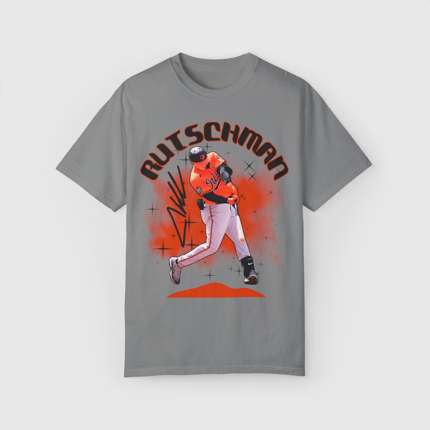 Adley Rutschman Signature Tee Baltimore Orioles Product Pic Front Granite