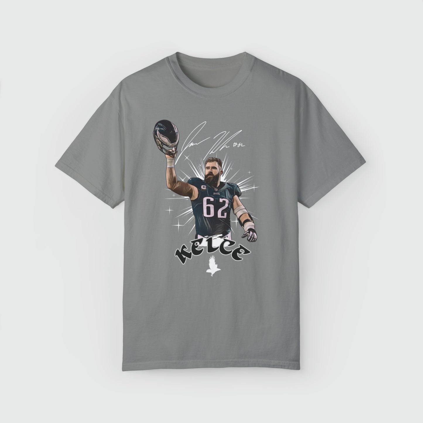 Jason Kelce Signature Ink Art Tee Product Pic Front Granite