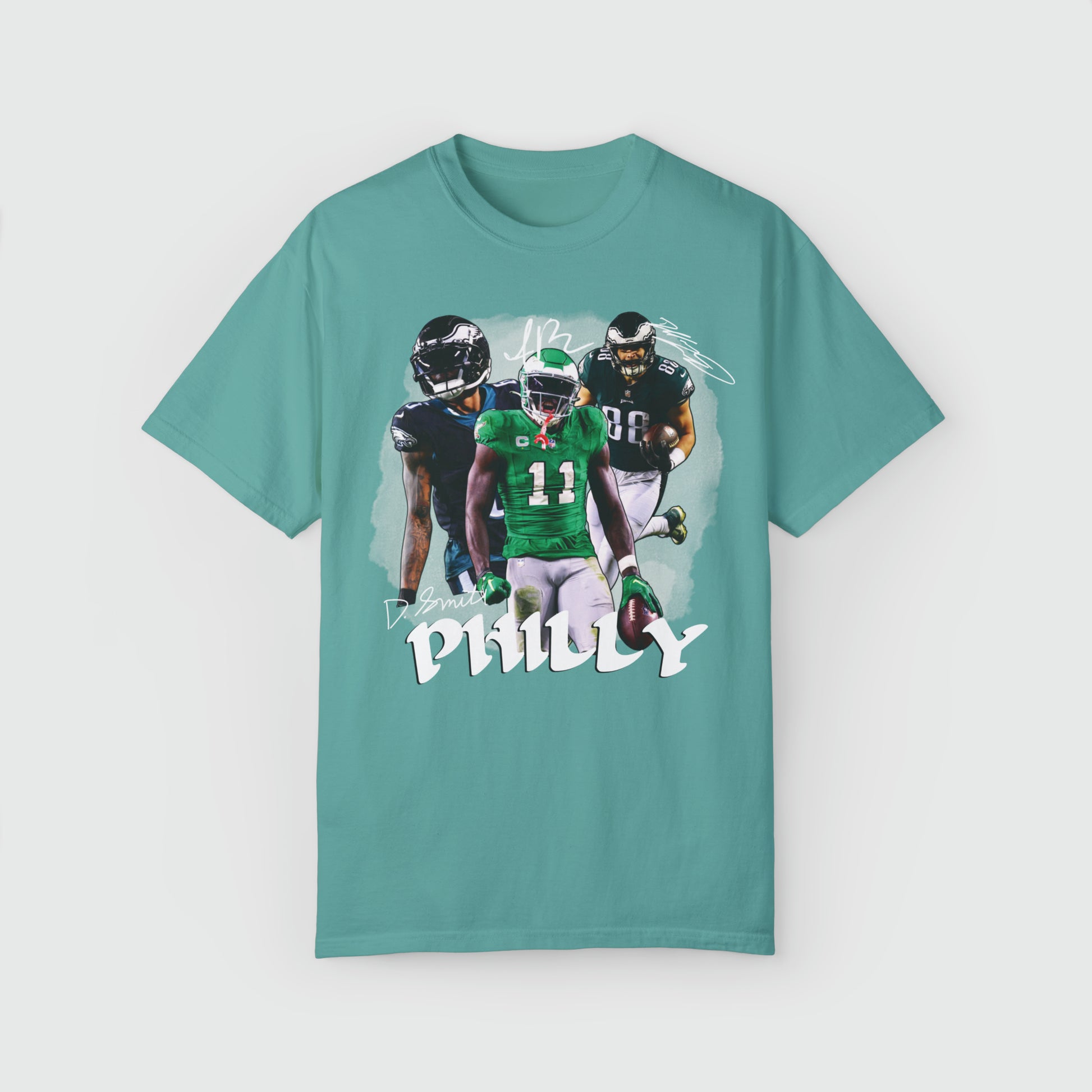 Eagles Receivers Trio Tee Product Pic Front Seafoam