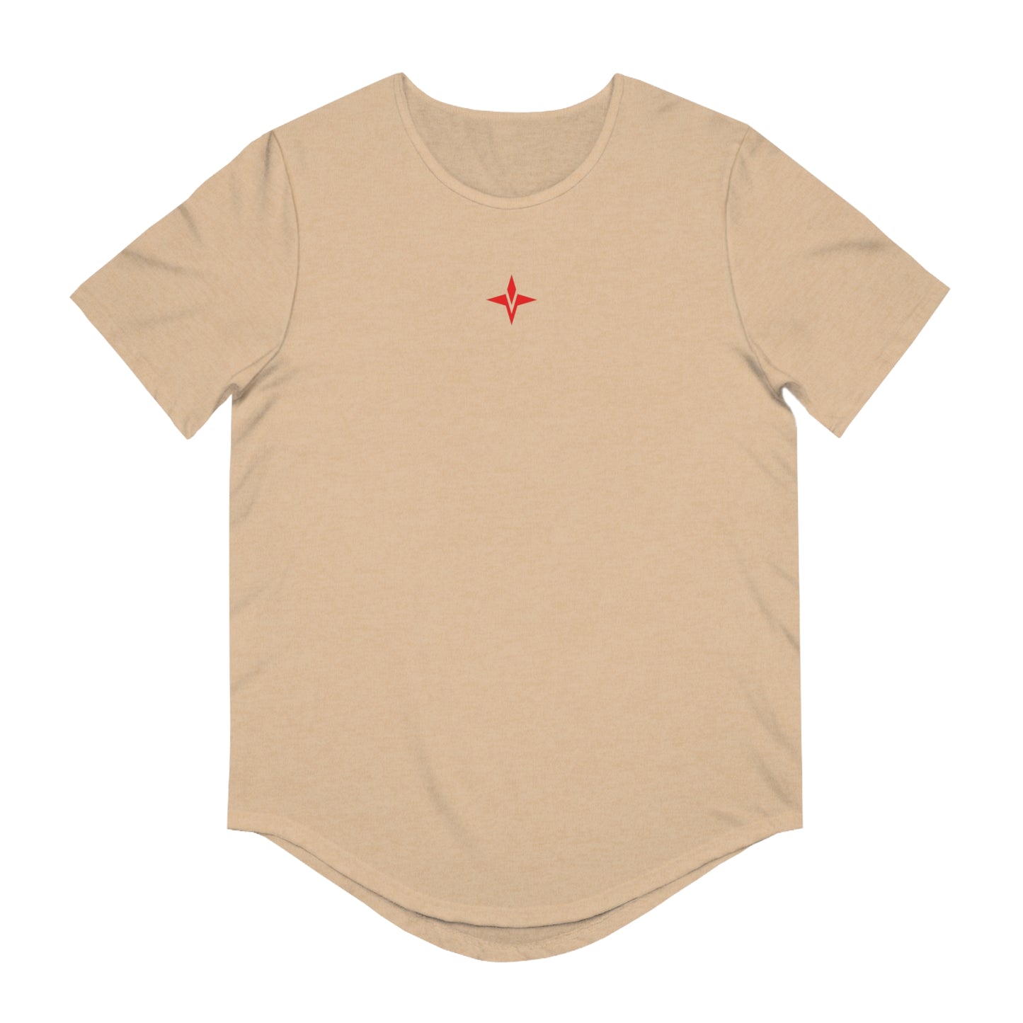 Savant Gym Tee Red Product Pic Front Heather Sand Dune