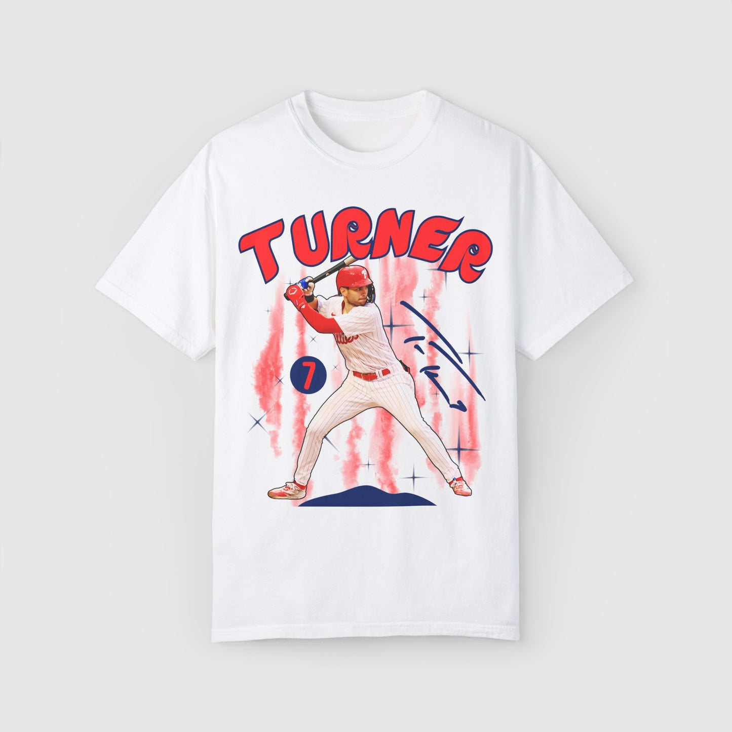 Trea Turner Signature Tee Product Pic Front White