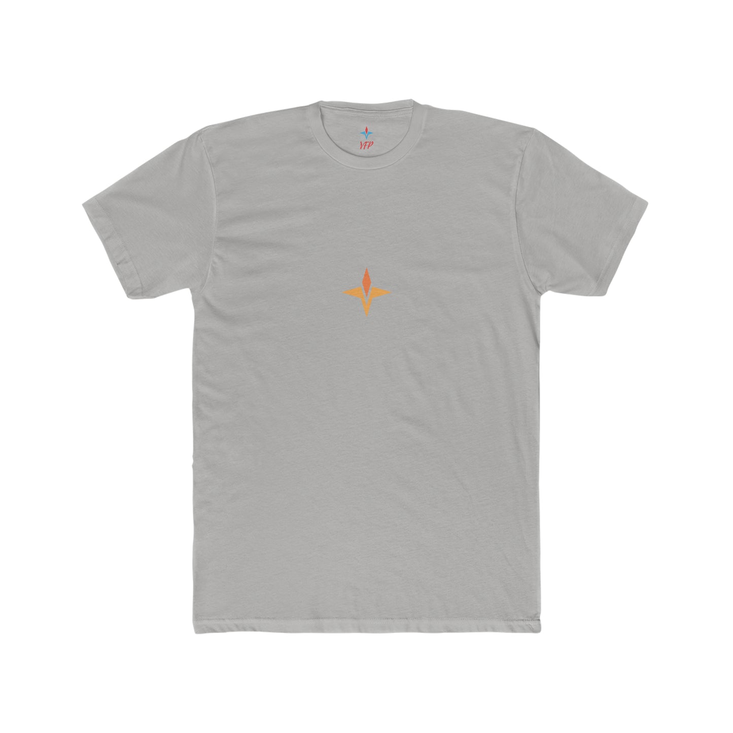 Prime Gym Tee Orange Product Pic Front Light Grey