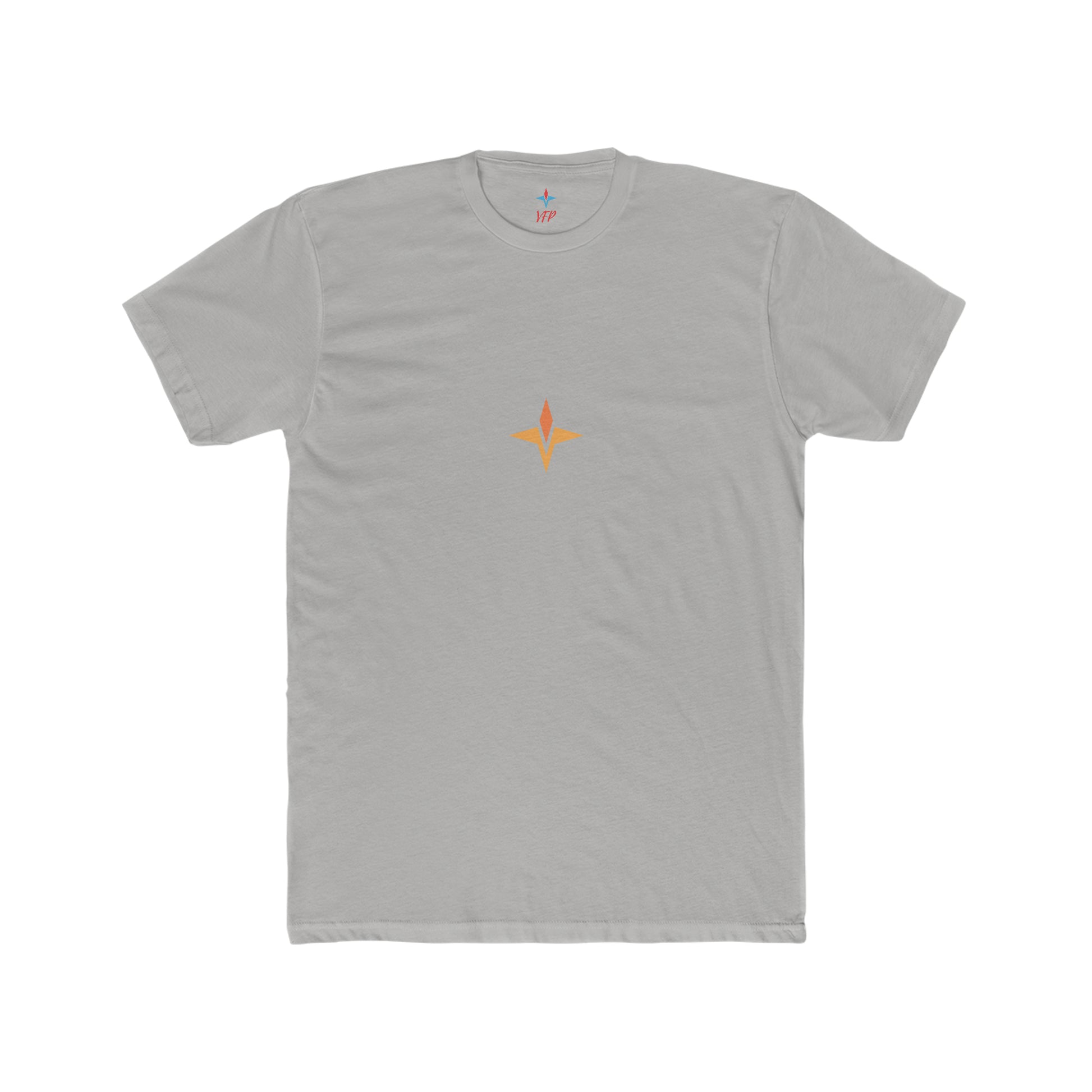 Prime Gym Tee Orange Product Pic Front Light Grey