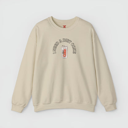 I Need A Diet Coke Crewneck Product Pic Front Sand