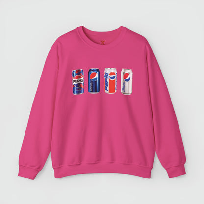 Pepsi Can Vintage Crewneck Product Pic Front Heliconia