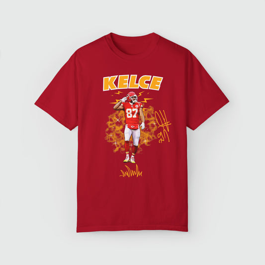 Travis Kelce Signature Ink Art Tee Product Pic Front Red