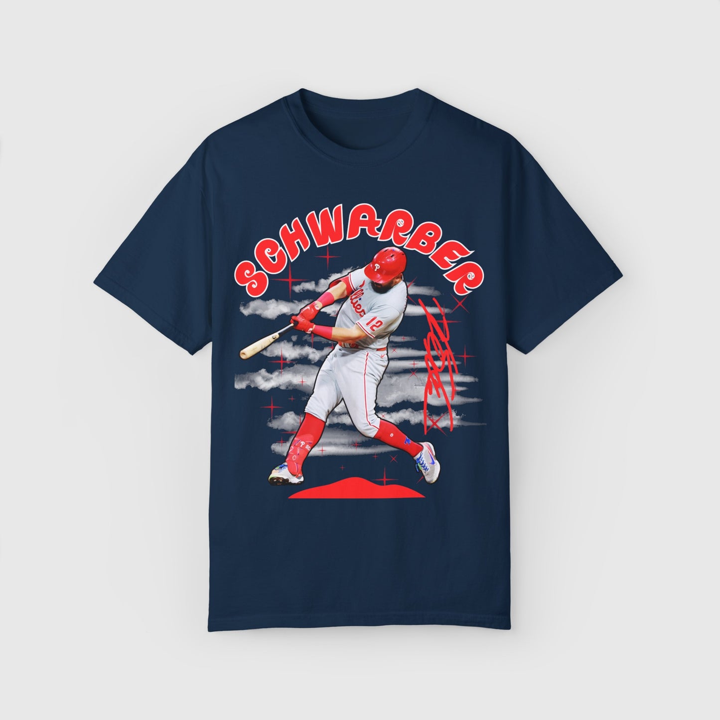 Kyle Schwarber Signature Tee Product Pic Front True Navy