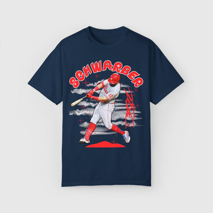 Kyle Schwarber Signature Tee Product Pic Front True Navy