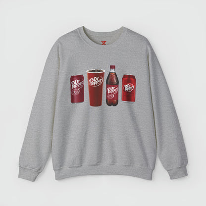 Dr Pepper Crewneck Product Pic Front Sport Grey