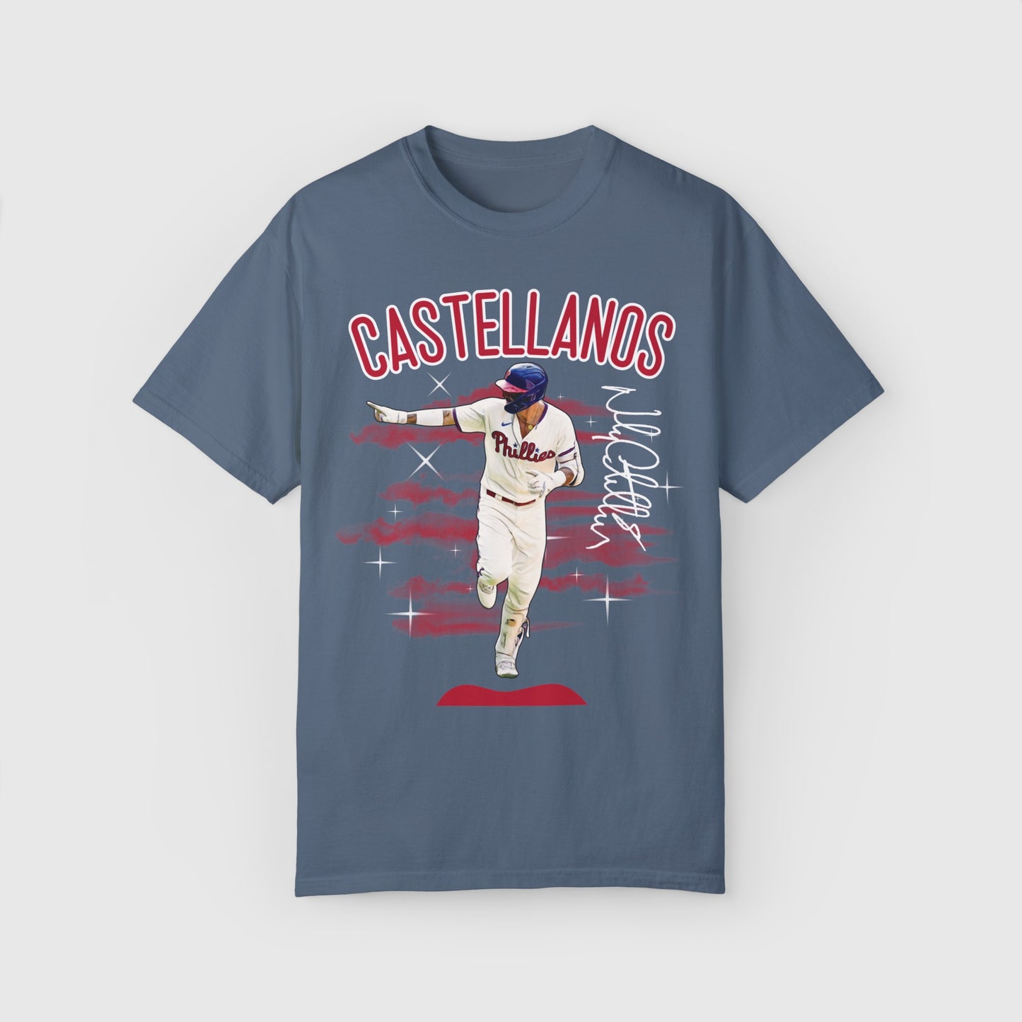 Castellanos Signature Tee 2.0 Product Pic Front Blue Jean