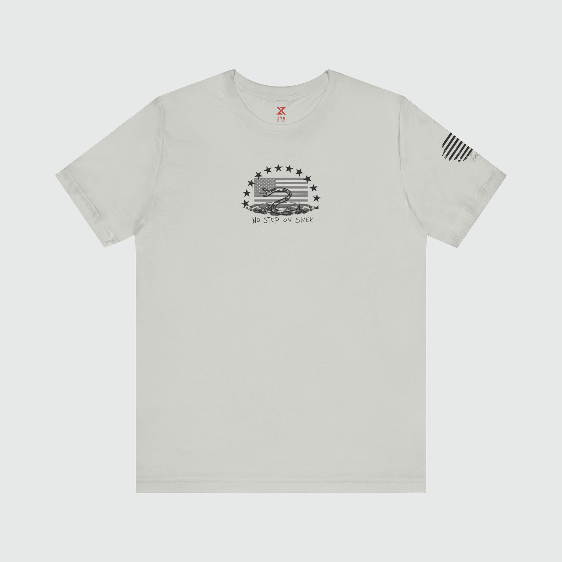 No Step On Snek Tee 2.0 Product Pic Front Silver