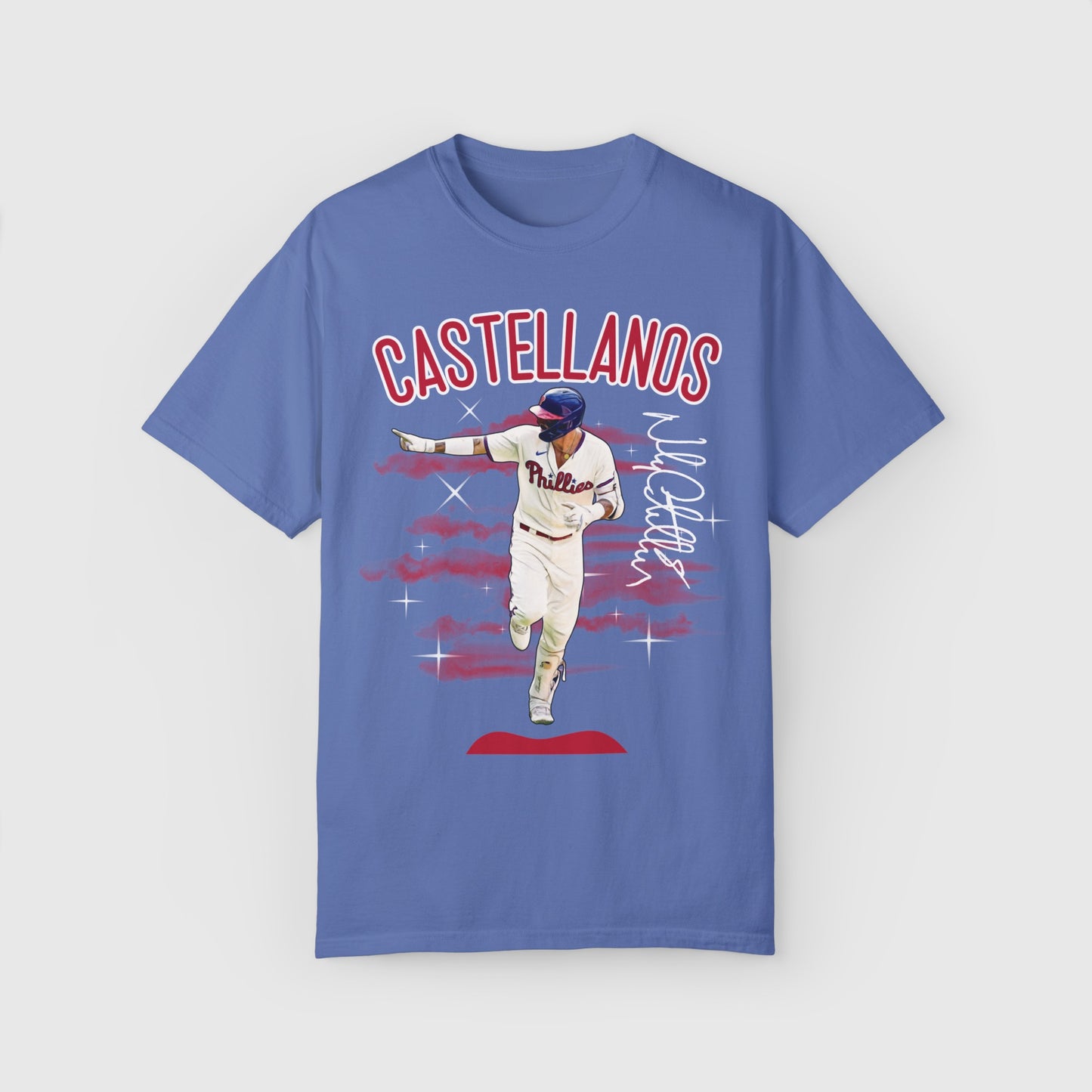 Castellanos Signature Tee 2.0 Product Pic Front Mystic Blue