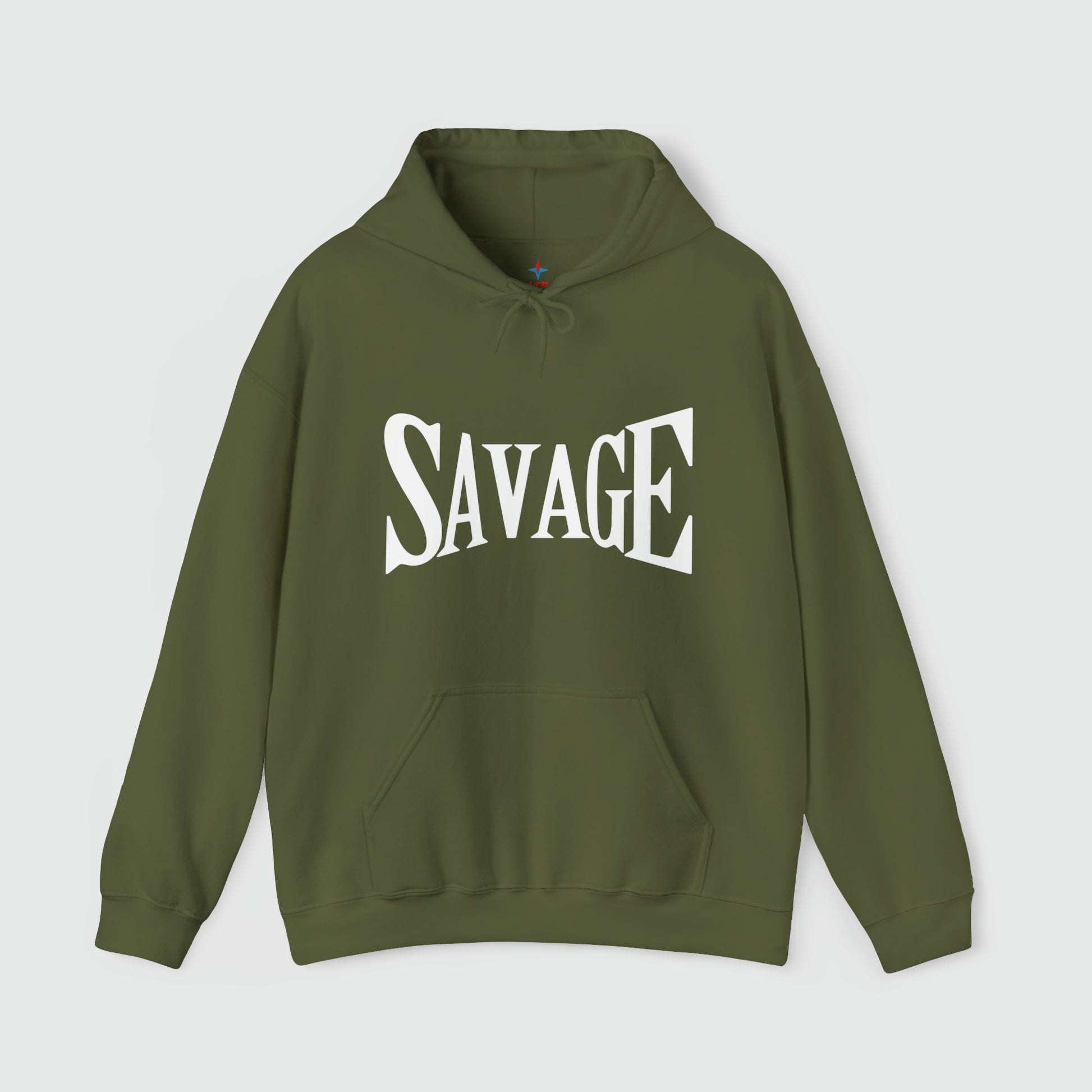 Savage Hooded Sweatshirt Product Pic Front Military Green