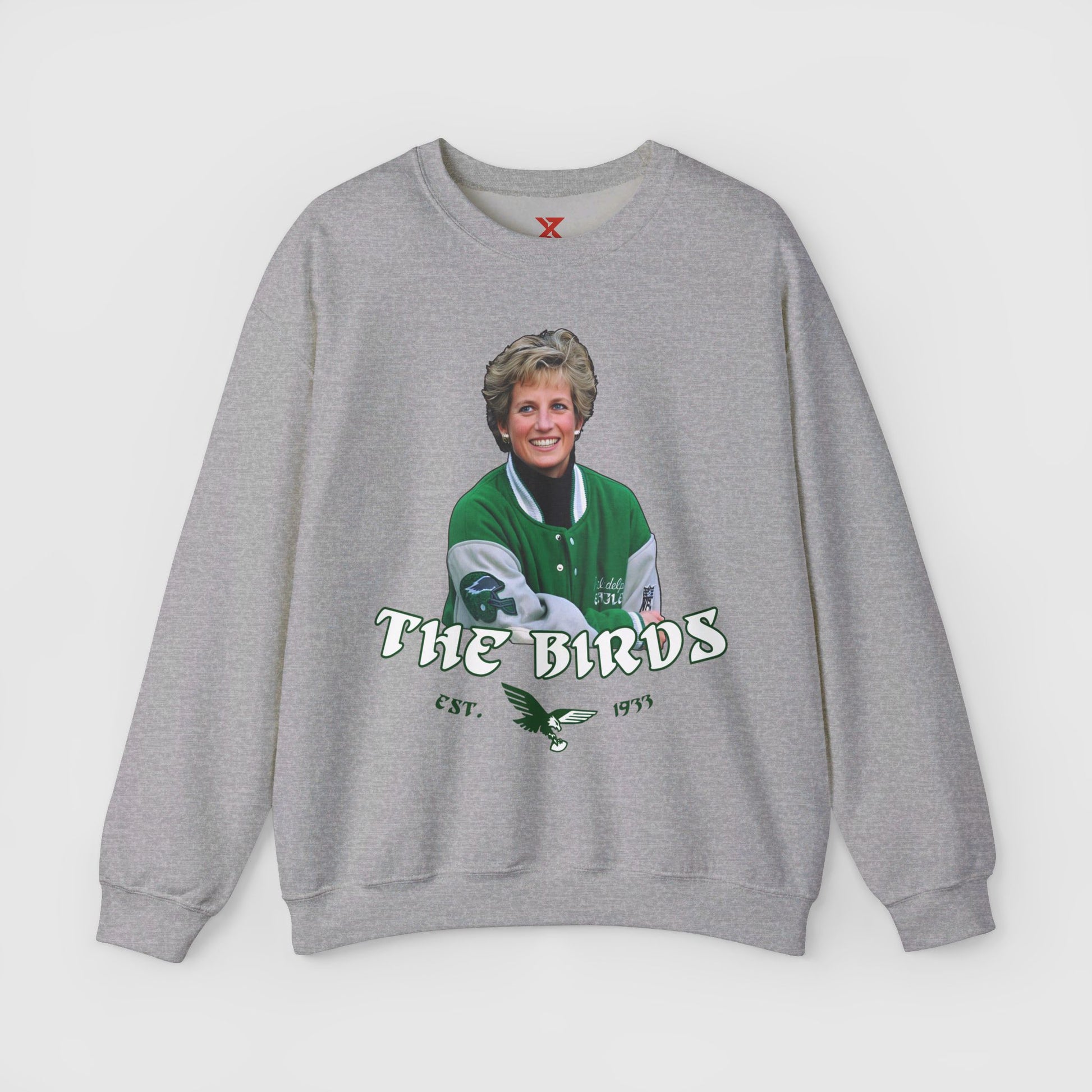 Princess Diana x Eagles Hoodie Product Pic Front Sport Grey