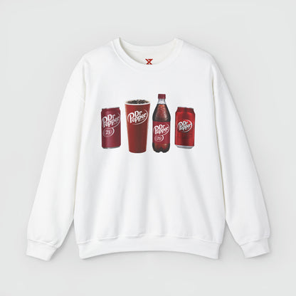 Dr Pepper Crewneck Product Pic Front White