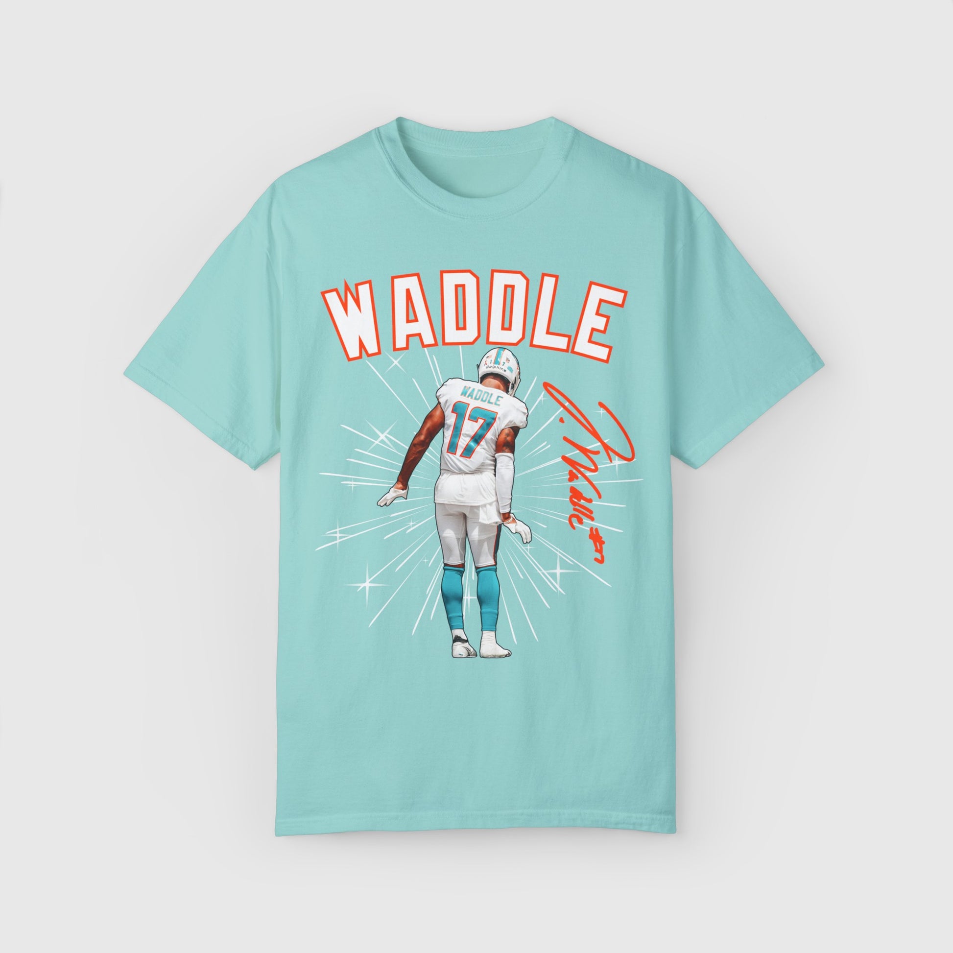 Jaylen Waddle Signature Tee Product Pic Front Chalky Mint