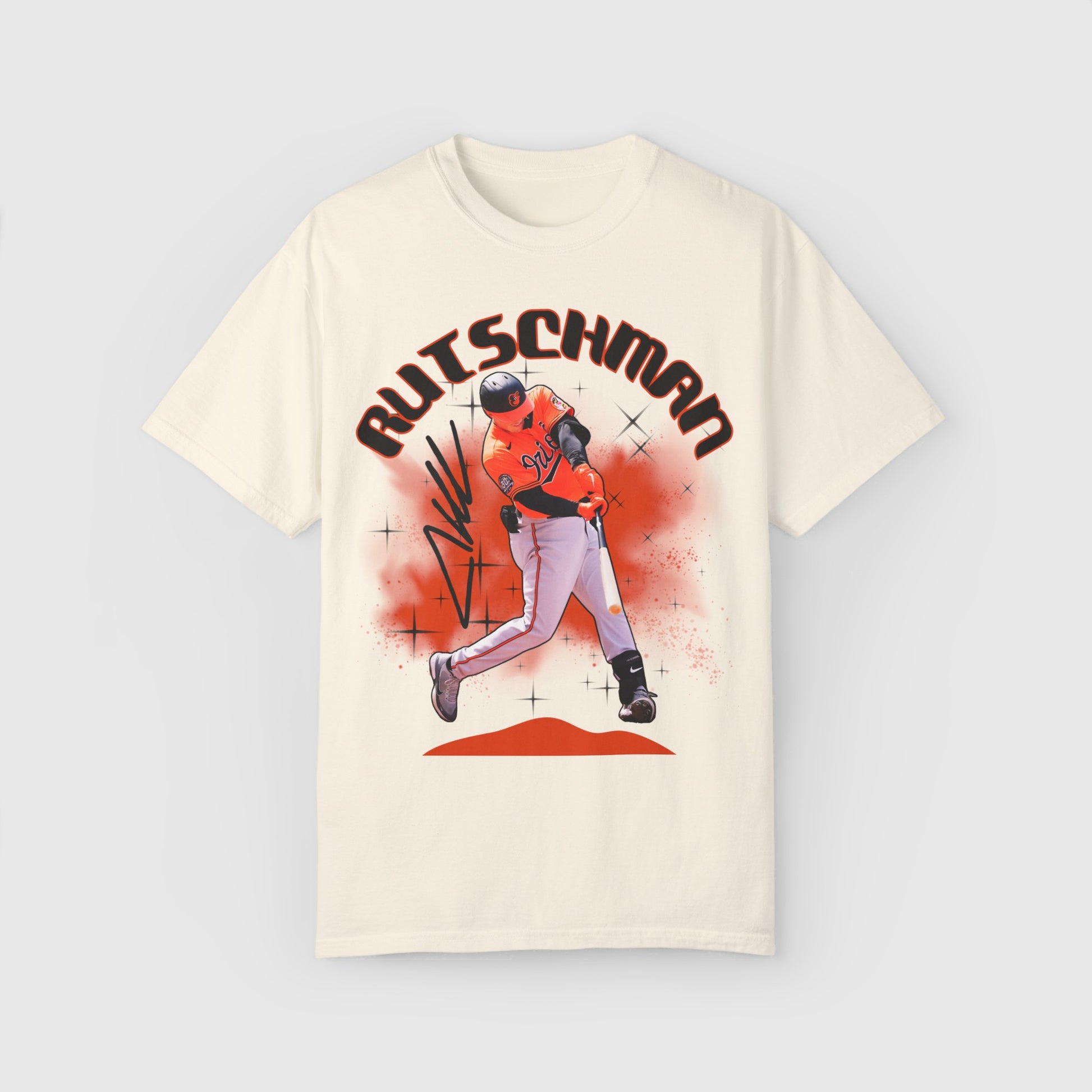 Adley Rutschman Signature Tee Baltimore Orioles Product Pic Front Ivory