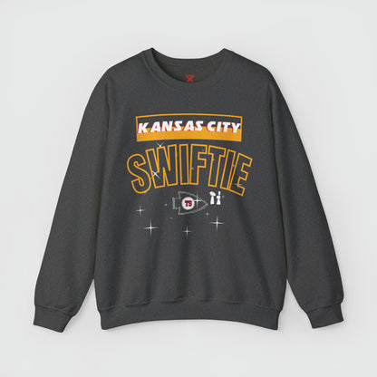 Kansas City Swiftie Retro Crewneck Product Pic Front Dark Heather