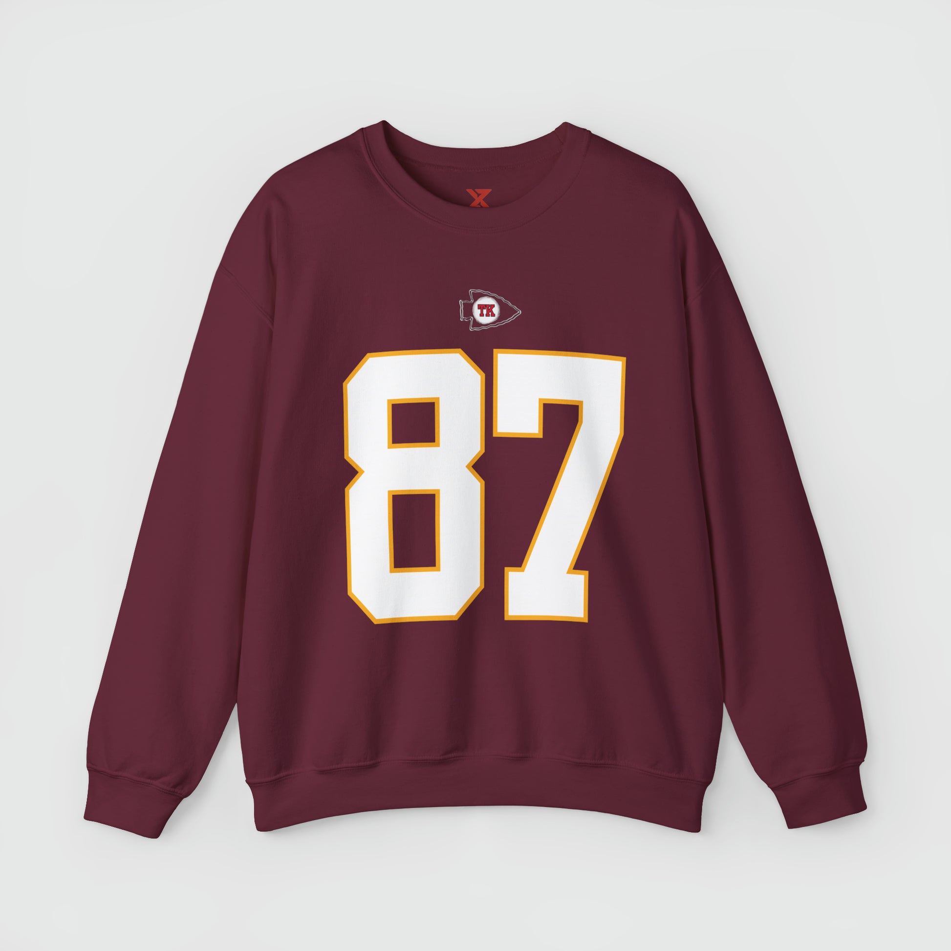 Taylor Swift Chiefs Crewneck Front Maroon