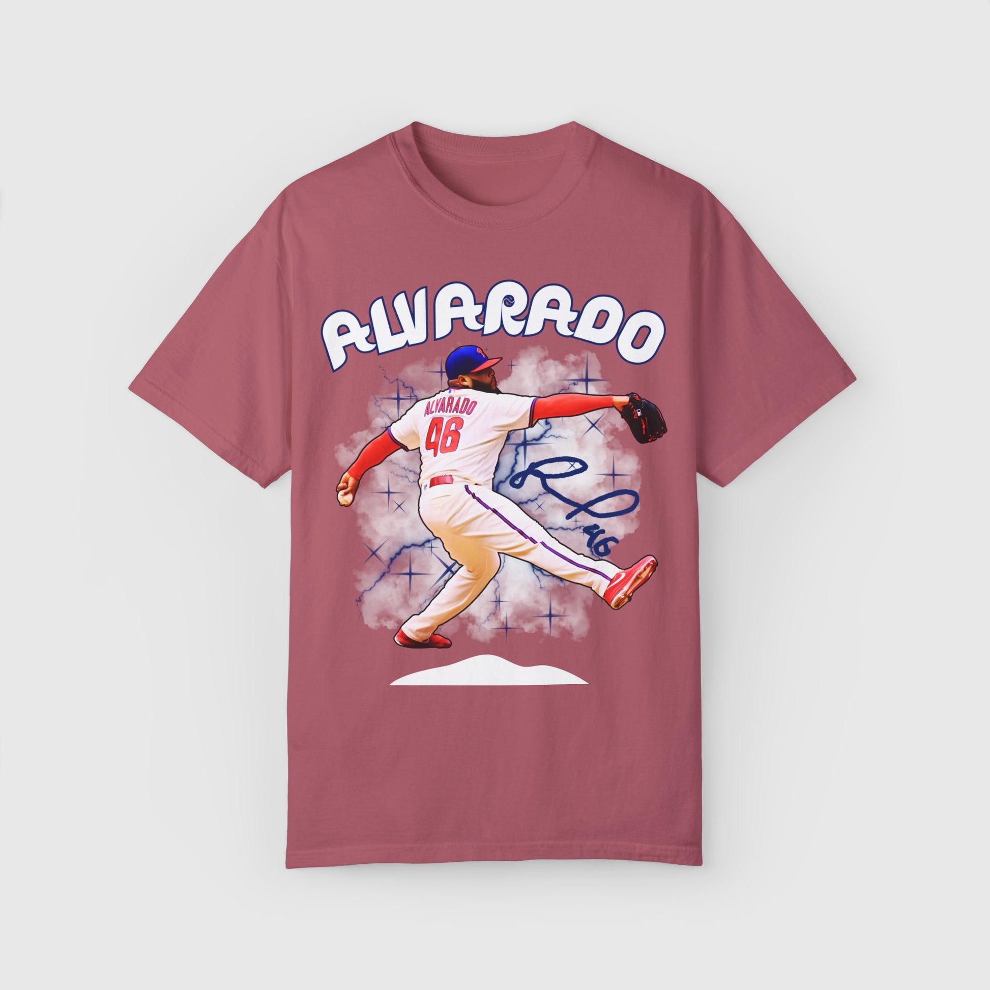 Jose Alvarado Signature Tee Product Pic Front Crimson