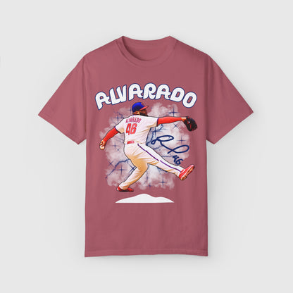 Jose Alvarado Signature Tee Product Pic Front Crimson