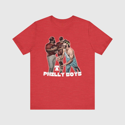 Stubbs Philly Boys Tee Product Pic Front Heather Red