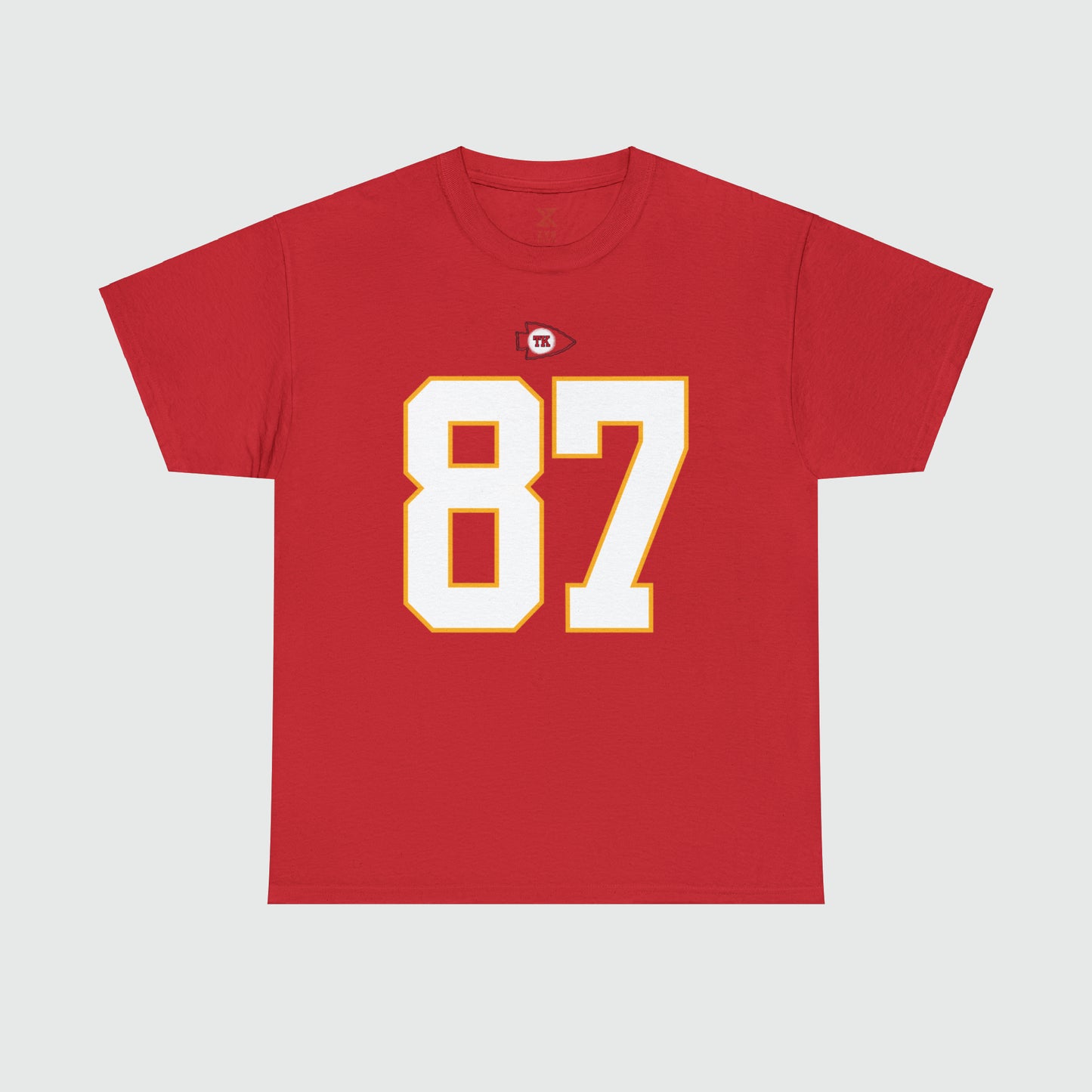 Travis Kelce Jersey Tee Front Red