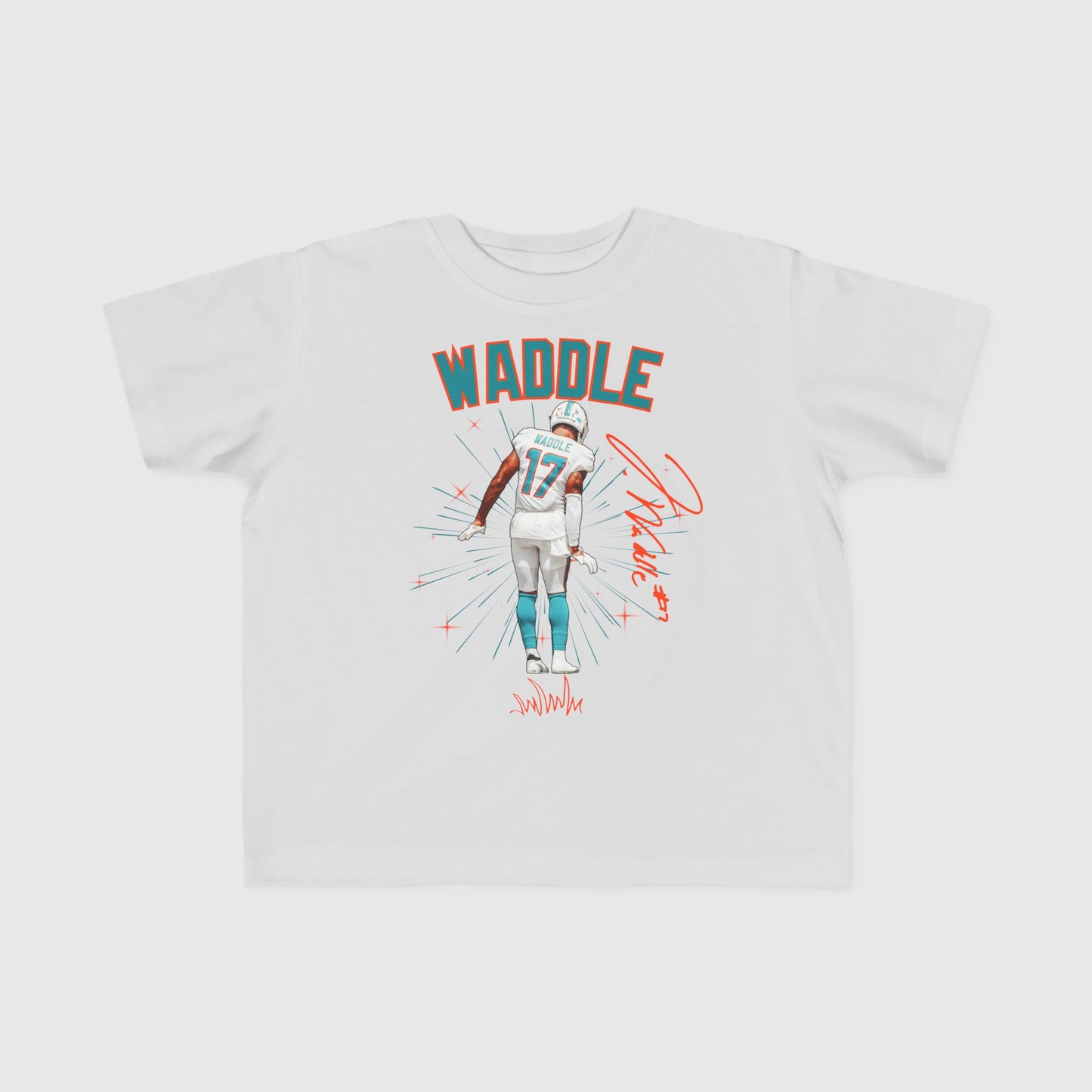 Youth Jaylen Waddle Signature Tee Product Pic Front Silver