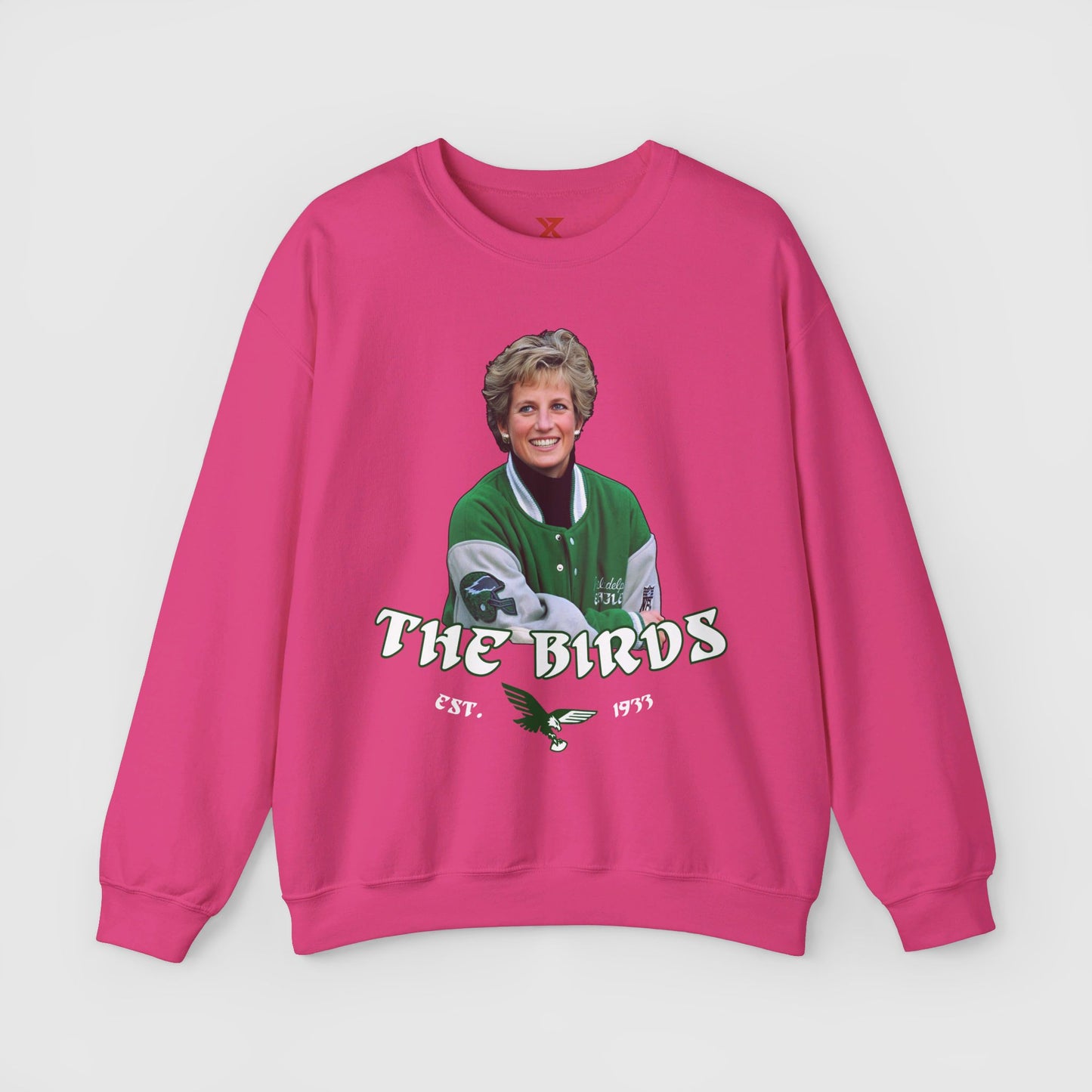 Princess Diana x Eagles Hoodie Product Pic Front Heliconia