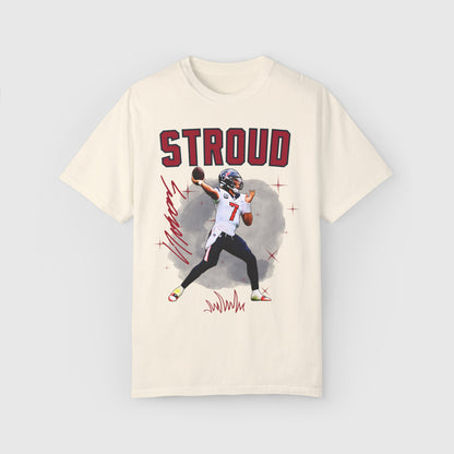 C.J Stroud Signature Tee Product Pic Front Ivory