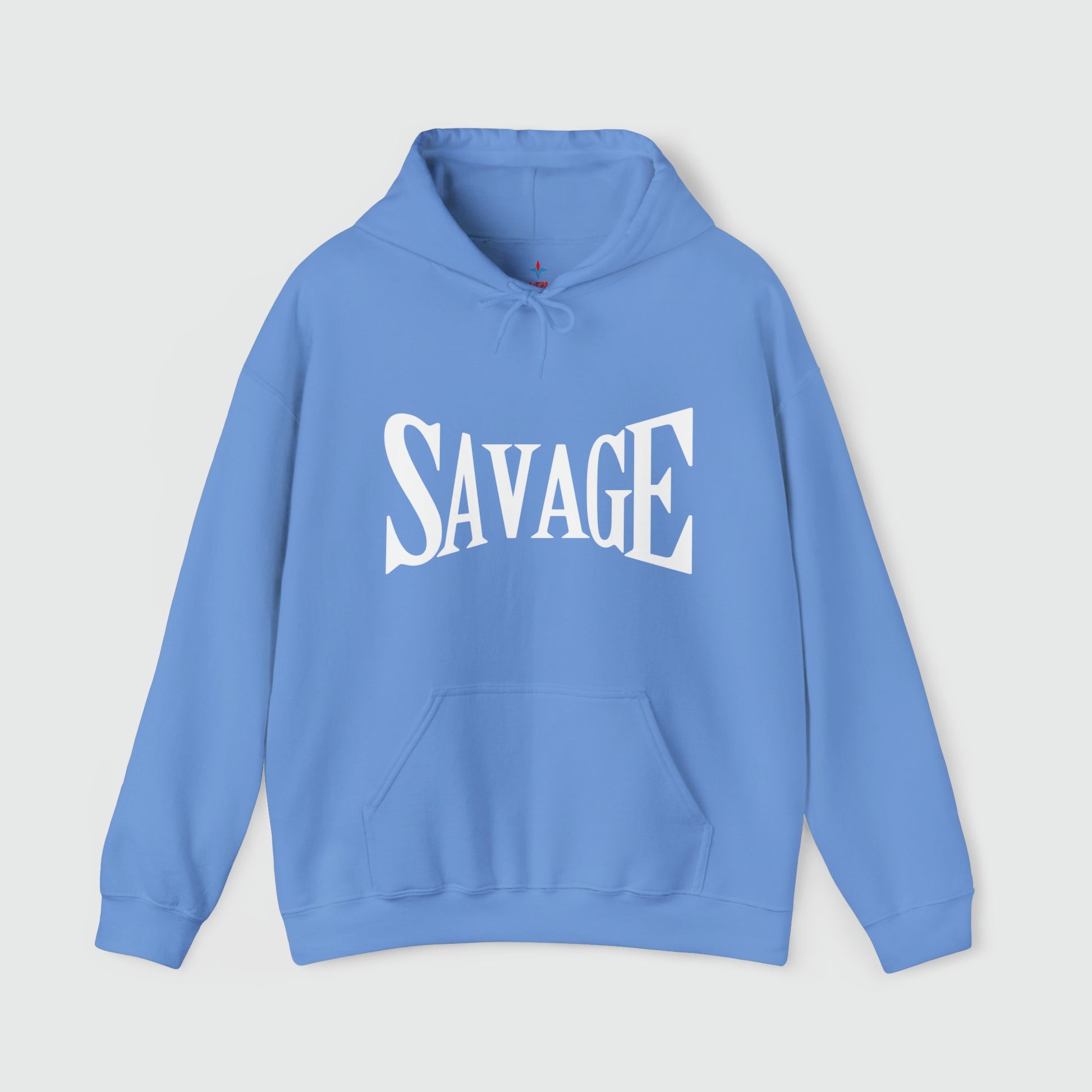 Savage Hooded Sweatshirt Product Pic Front Carolina Blue