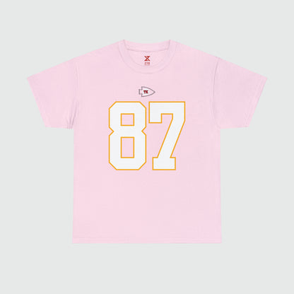 Travis Kelce Jersey Tee Front Light Pink