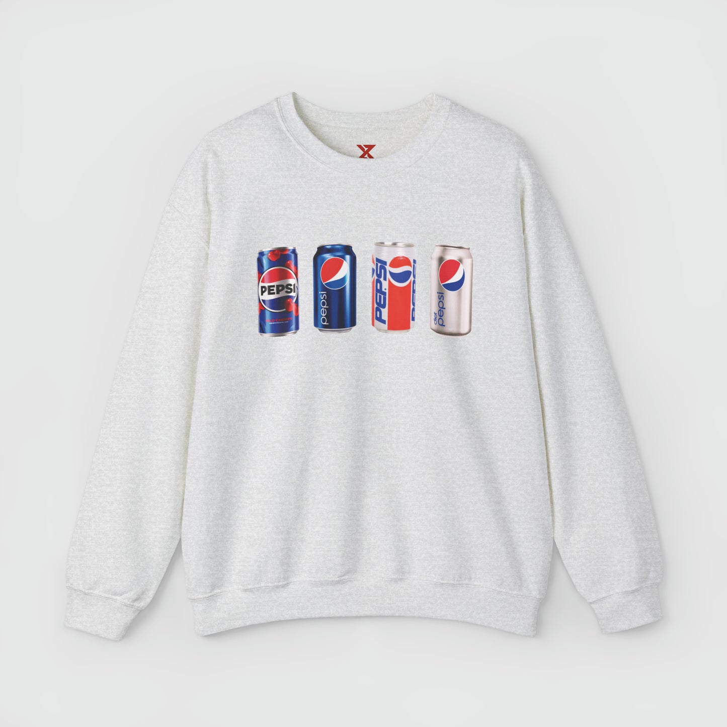 Pepsi Can Vintage Crewneck Product Pic Front Ash