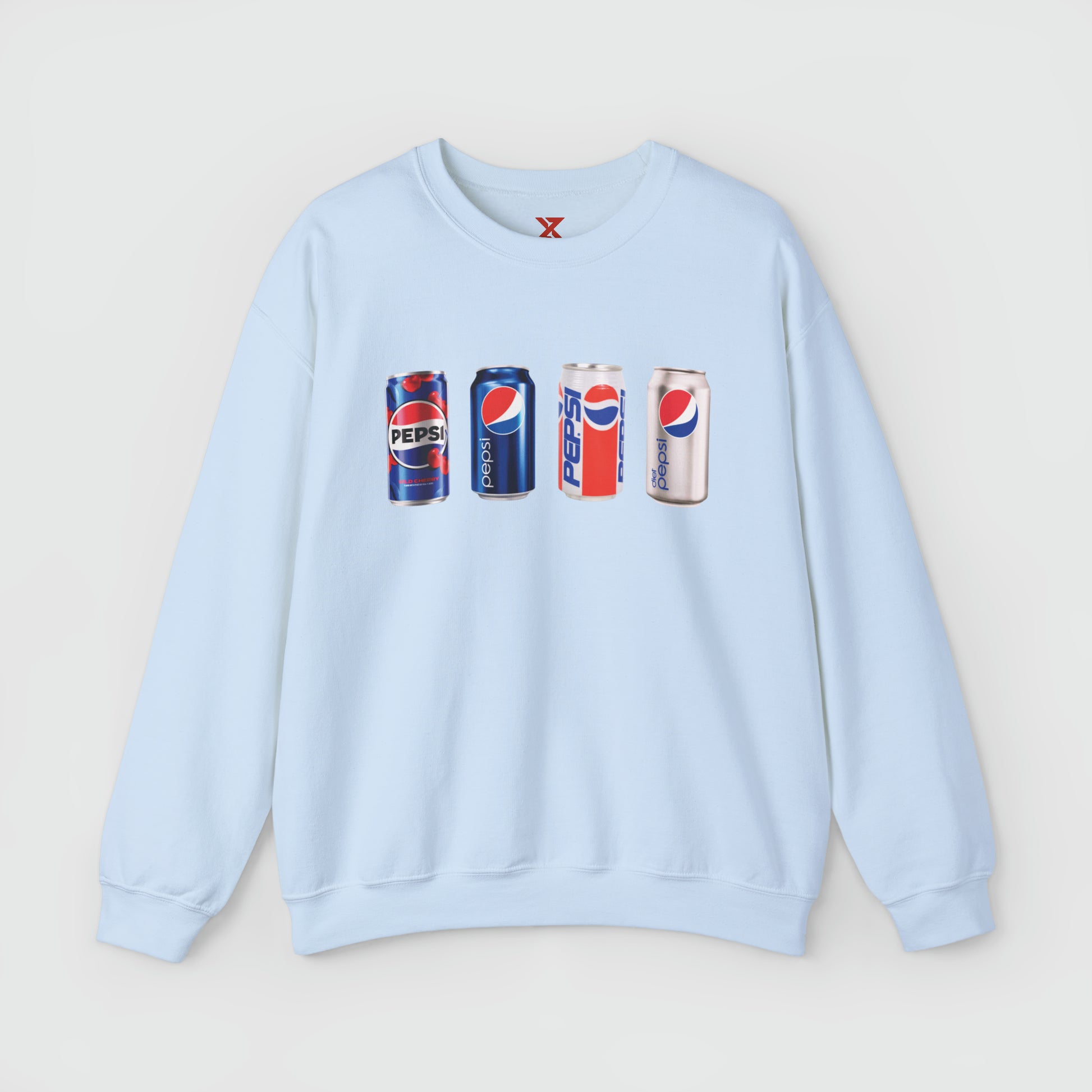 Pepsi Can Vintage Crewneck Product Pic Front Light Blue