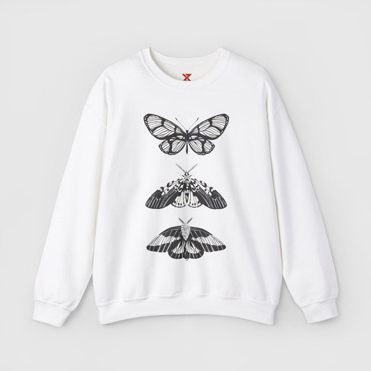 B & W Butterfly Crewneck