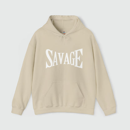 Savage Hooded Sweatshirt Product Pic Front Sand