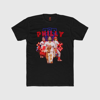 Phillies Neon Trio Tee Product Pic Front Black