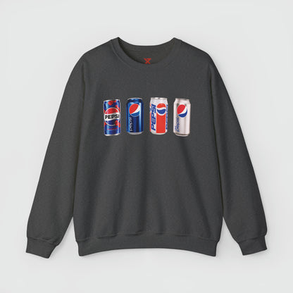 Pepsi Can Vintage Crewneck Product Pic Front Dark Heather