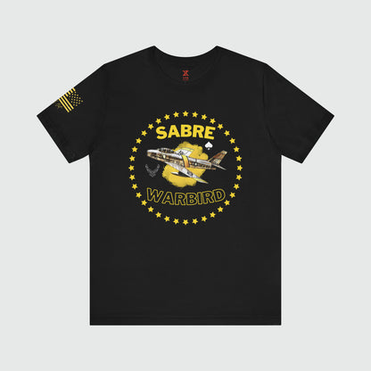 Sabre Warbird USAF Tee Product Pic Front Black