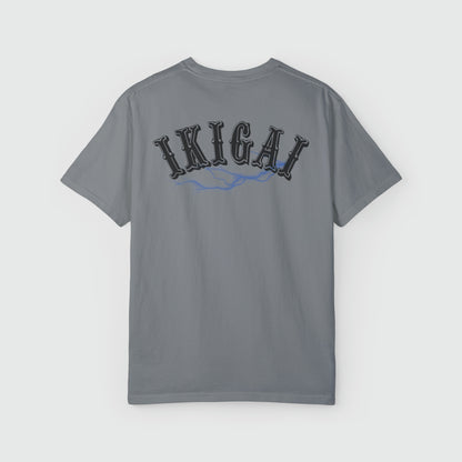 Ikigai Blue Flash Tee Product Pic Back Granite