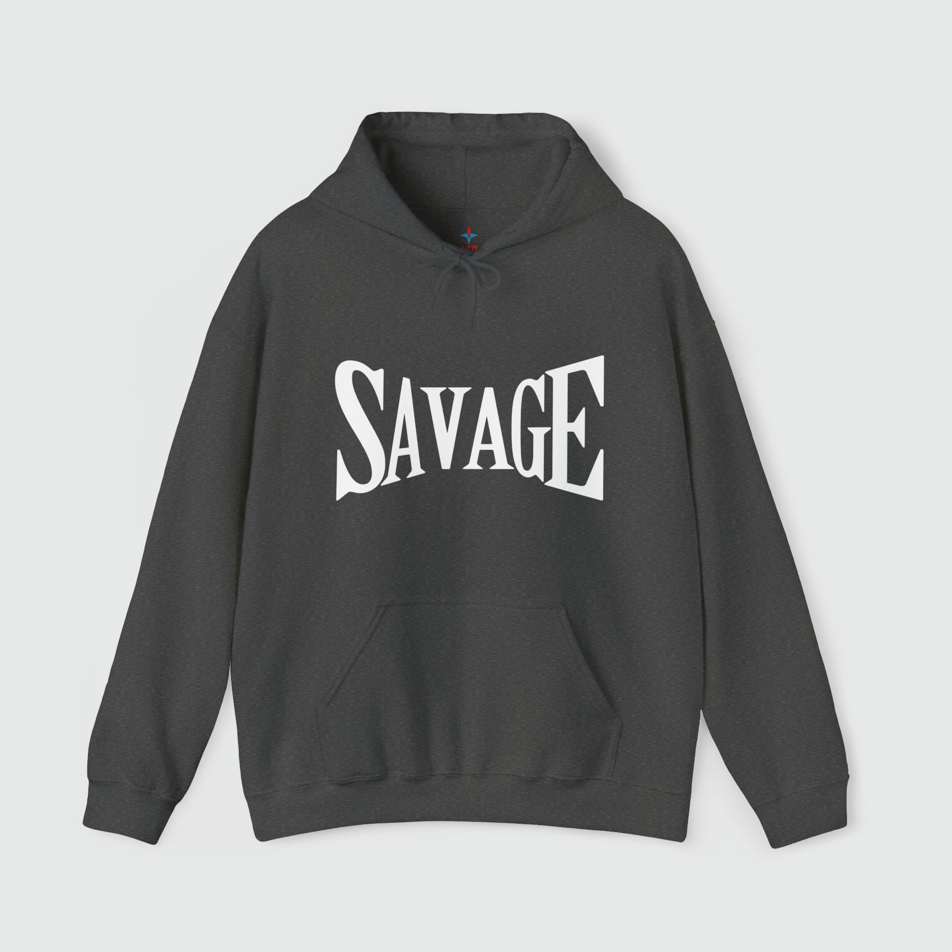 Savage Hooded Sweatshirt Product Pic Front Dark Heather