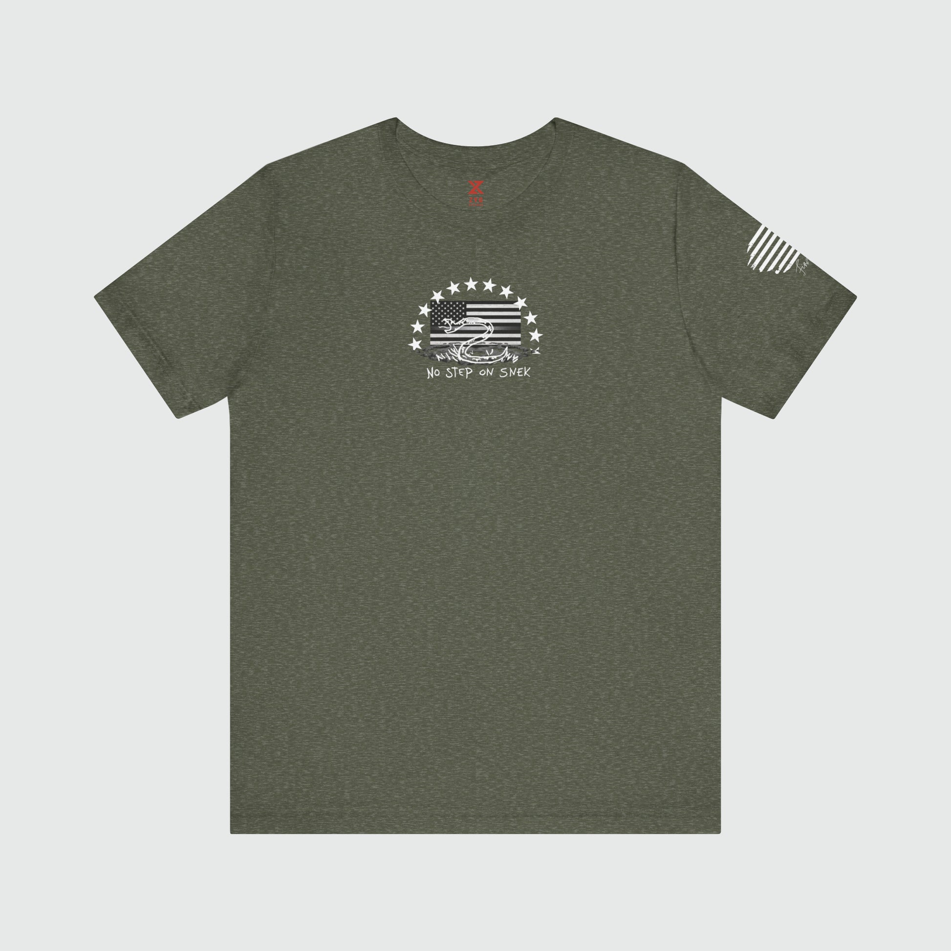 No Step On Snek Tee 2.0 Product Pic Front Heather Military Green