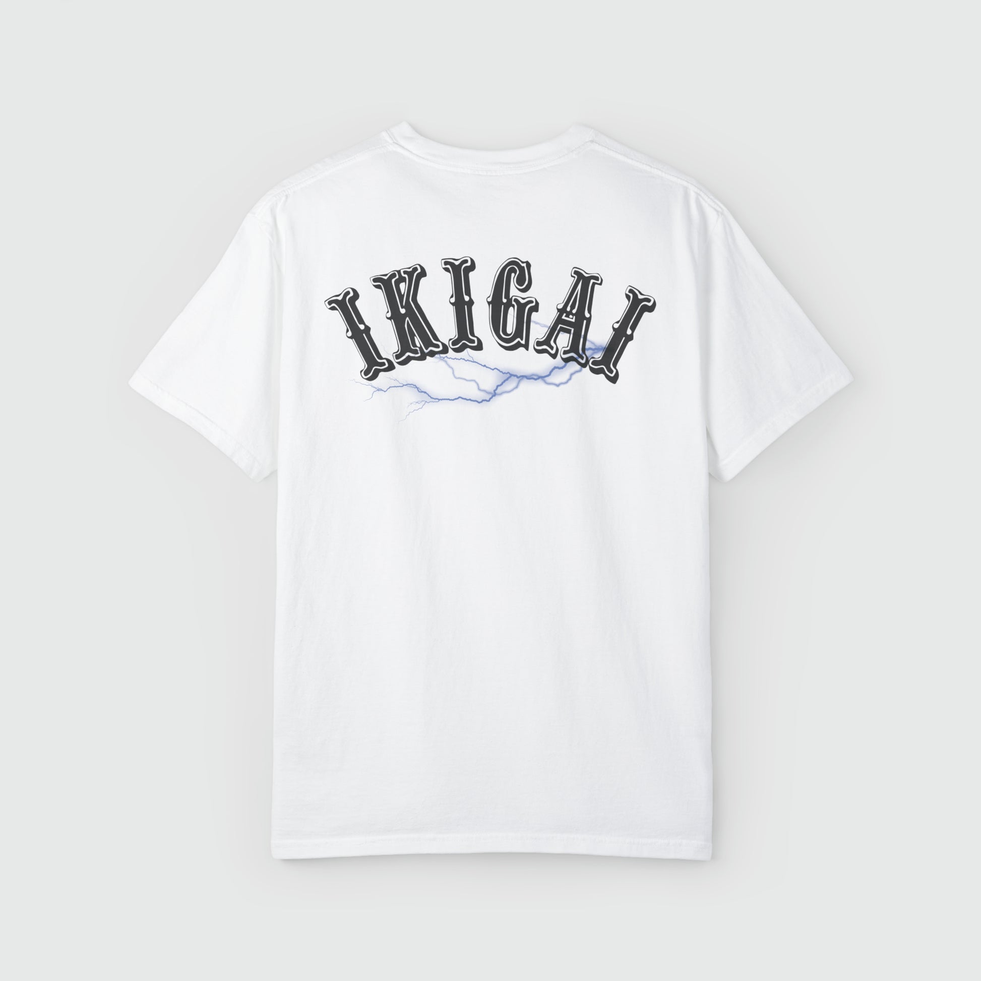 Ikigai Blue Flash Tee Product Pic Back White