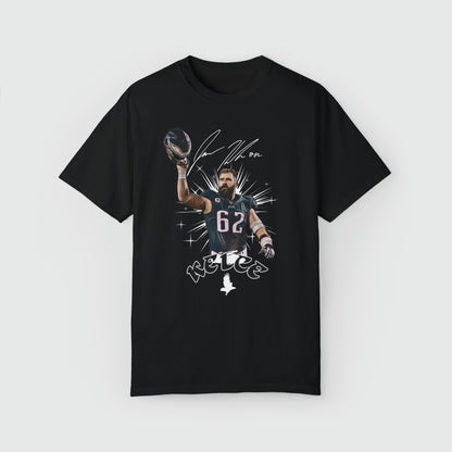 Jason Kelce Signature Ink Art Tee Product Pic Front Black