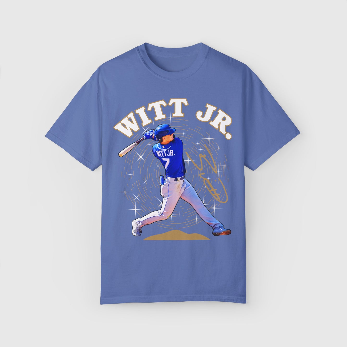 Bobby Witt Jr. Signature Tee Product Pic Front Mystic Blue