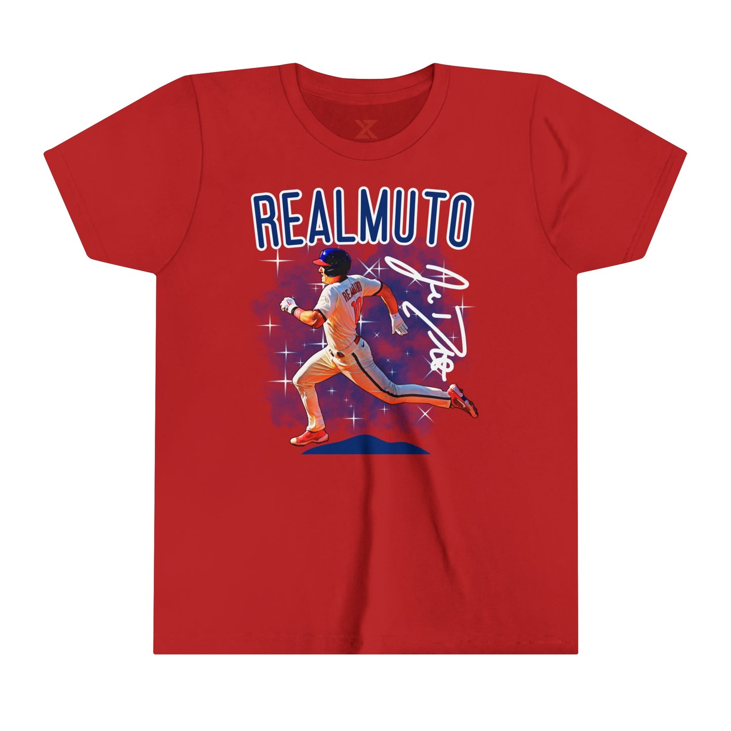 Kids J.T. Realmuto Signature Tee Product Pic Front Red