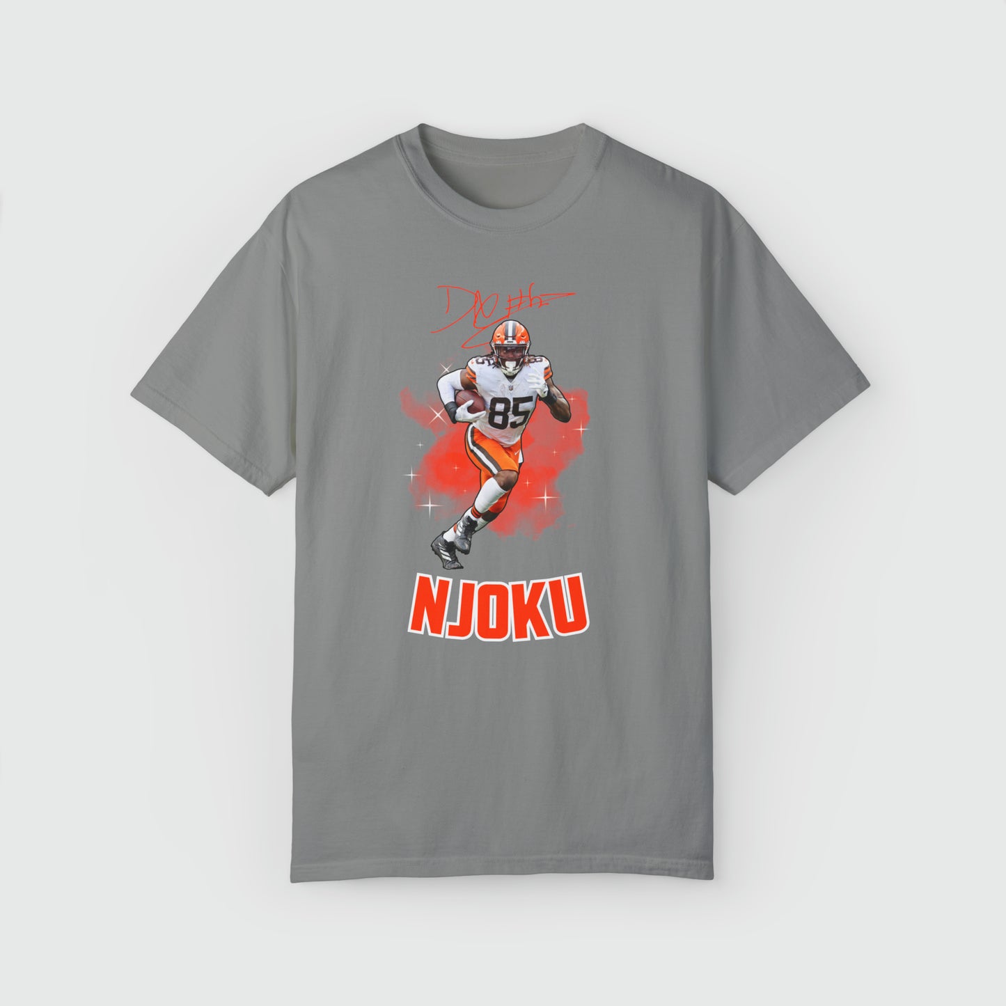 David Njoku Signature Tee Product Pic Front Granite