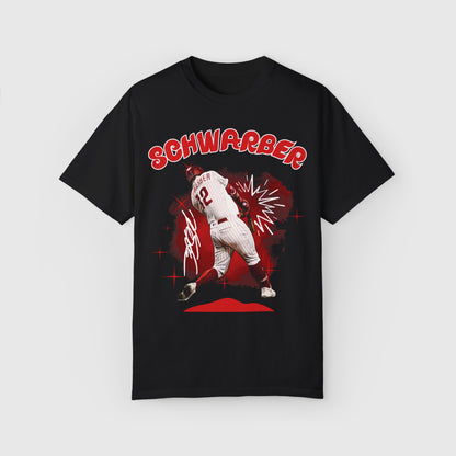 Kyle Schwarber Signature Ink Art Tee Product Pic Black