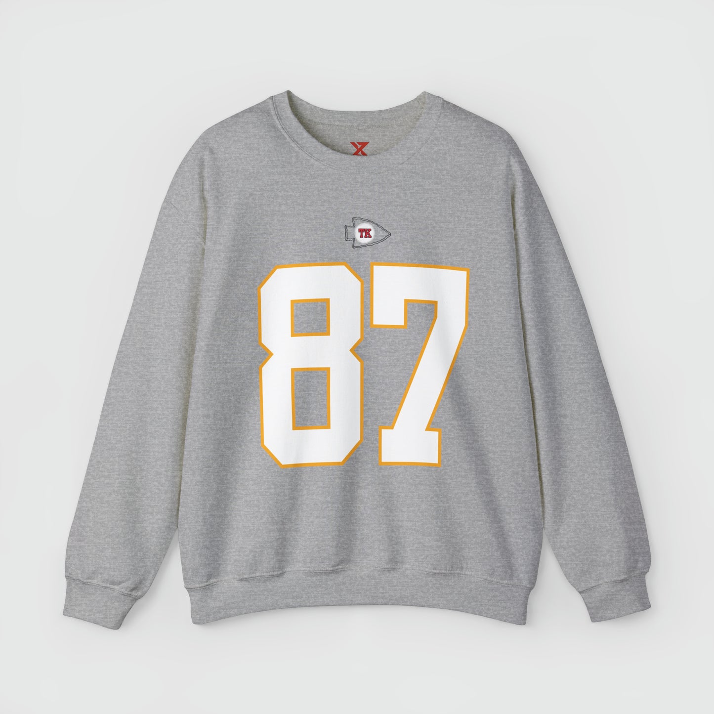 Taylor Swift Chiefs Crewneck Front Sport Grey