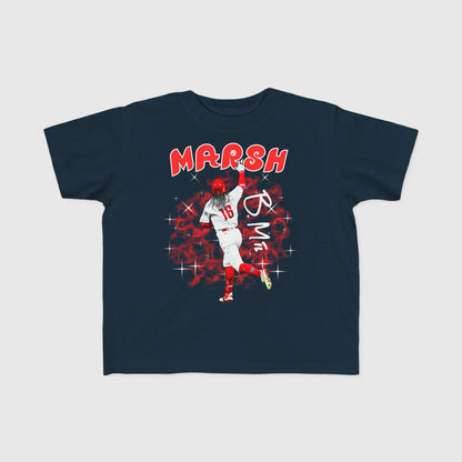 Toddler Brandon Marsh Signature Jersey Tee Product Pic Front Navy